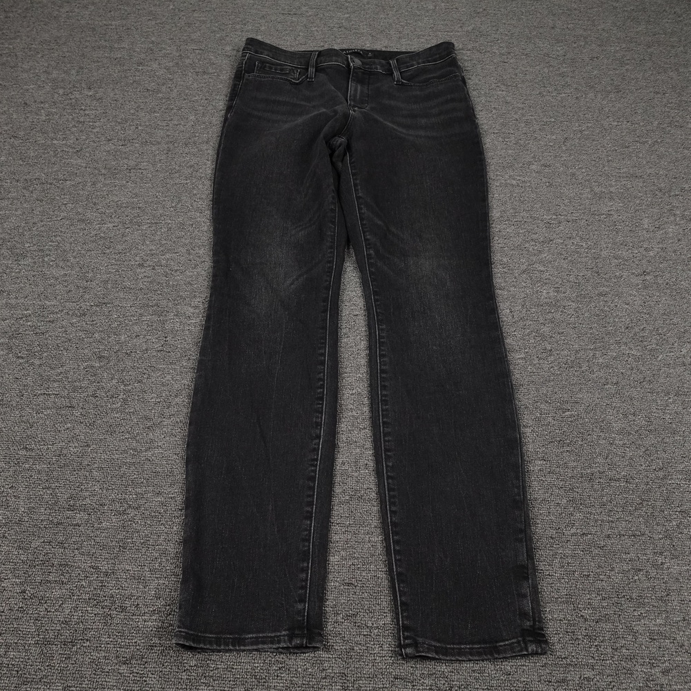 Athleta Sculptek Skinny Jeans Womens 6 Gray Charcoal Wash Mid Rise Stretch Denim